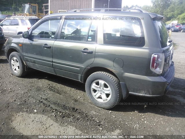 2HKYF18196H536493 - 2006 HONDA PILOT LX GREEN photo 3