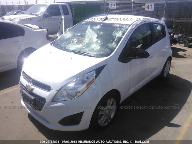 KL8CD6S94FC745334 - 2015 CHEVROLET SPARK 1LT WHITE photo 2