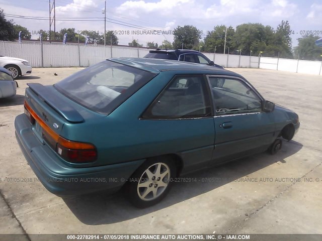 1FASP11J2SW262951 - 1995 FORD ESCORT LX/SPORT GREEN photo 4