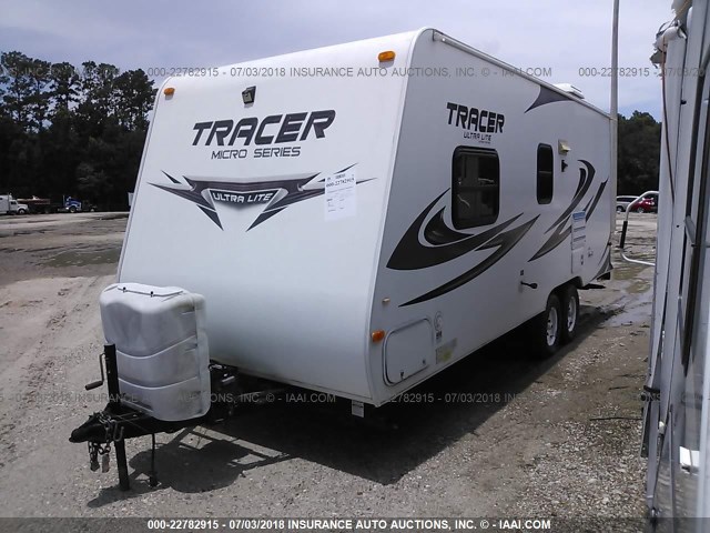 5ZT2TRKB2AB500135 - 2010 FOREST RIVER TRACER TRAVEL TRAILER  WHITE photo 2