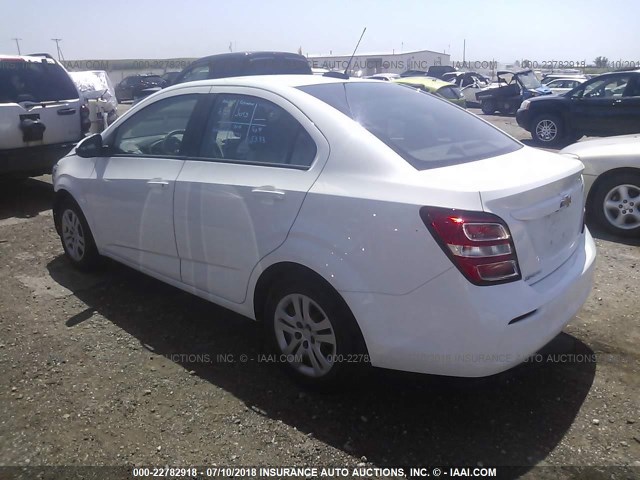 1G1JB5SH6H4143997 - 2017 CHEVROLET SONIC LS 白色 照片 3