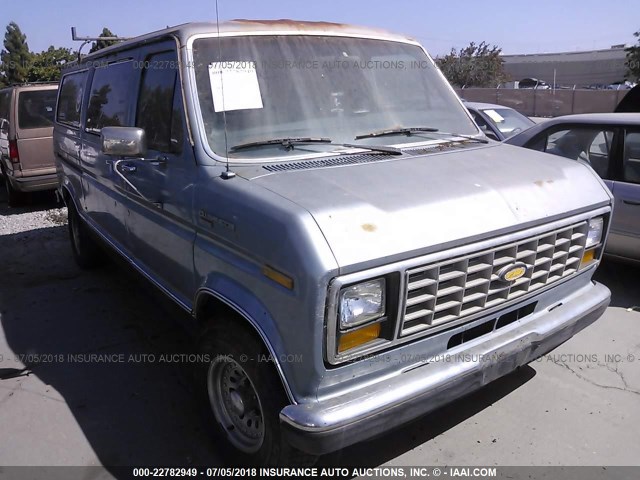 1FMEE11N5GHB58963 - 1986 FORD ECONOLINE E150 BLUE photo 1