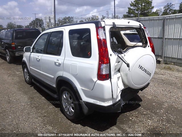 JHLRD78905C064457 - 2005 HONDA CR-V SE/EX WHITE photo 3