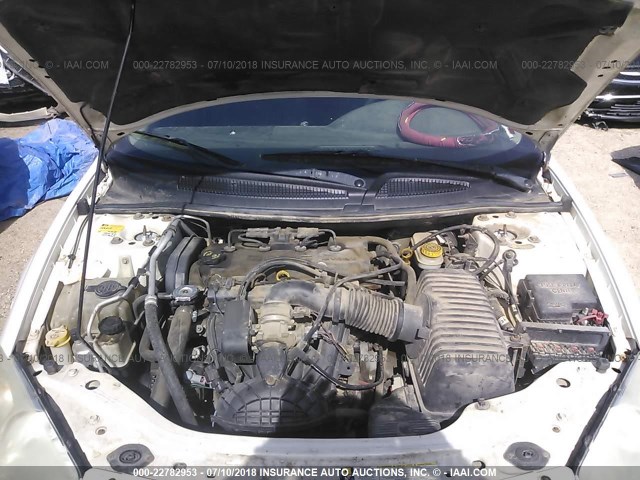 1B3EL46X16N267024 - 2006 DODGE STRATUS SXT WHITE photo 10