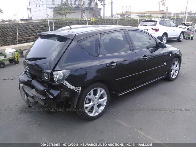 JM1BK143871697757 - 2007 MAZDA 3 HATCHBACK BLACK photo 4