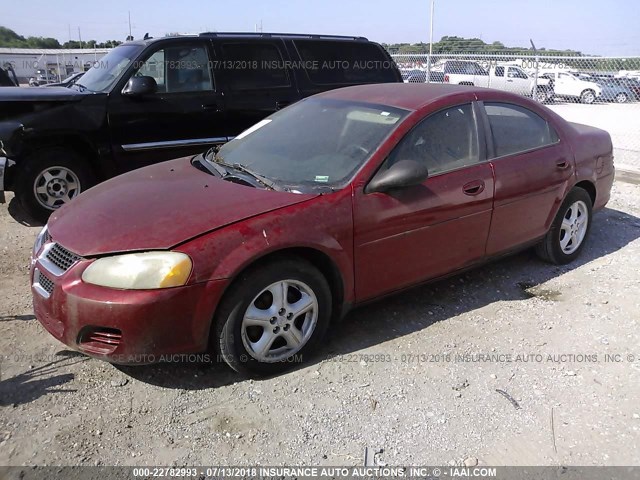 1B3EL46X46N111849 - 2006 DODGE STRATUS SXT MAROON photo 2