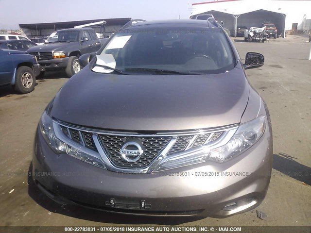 JN8AZ1MW2CW236833 - 2012 NISSAN MURANO S/SL/LE BROWN photo 6