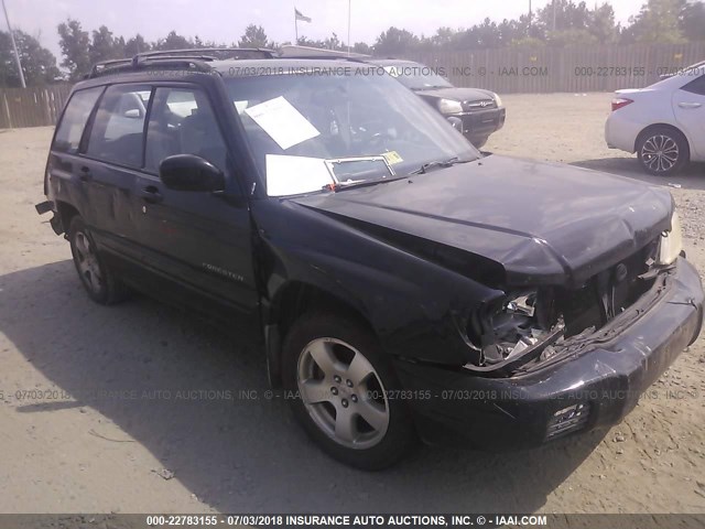 JF1SF65612H721350 - 2002 SUBARU FORESTER S BLACK photo 1