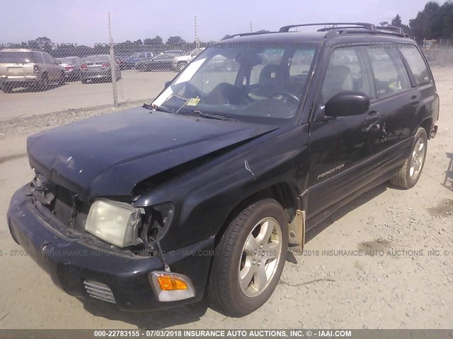 JF1SF65612H721350 - 2002 SUBARU FORESTER S BLACK photo 2