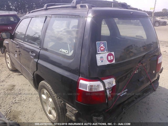 JF1SF65612H721350 - 2002 SUBARU FORESTER S BLACK photo 3