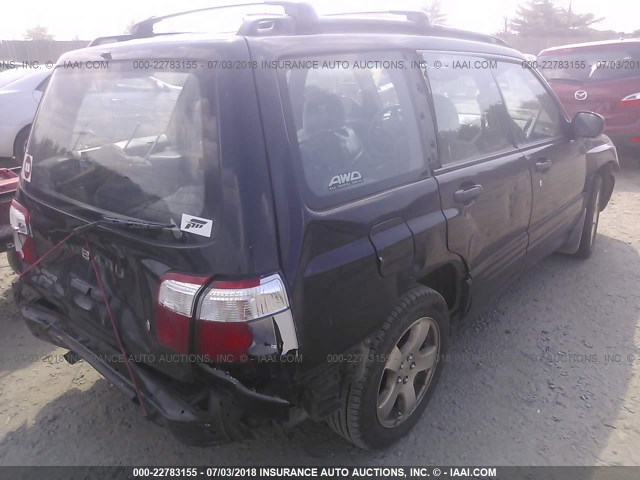 JF1SF65612H721350 - 2002 SUBARU FORESTER S BLACK photo 4