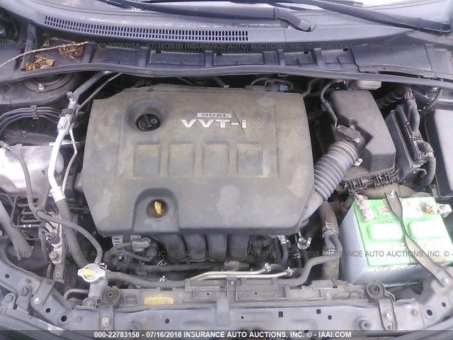 JTDBL40E29J009034 - 2009 TOYOTA COROLLA LE/XLE BLACK photo 10