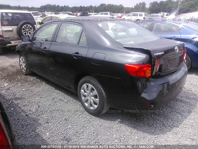 JTDBL40E29J009034 - 2009 TOYOTA COROLLA LE/XLE BLACK photo 3