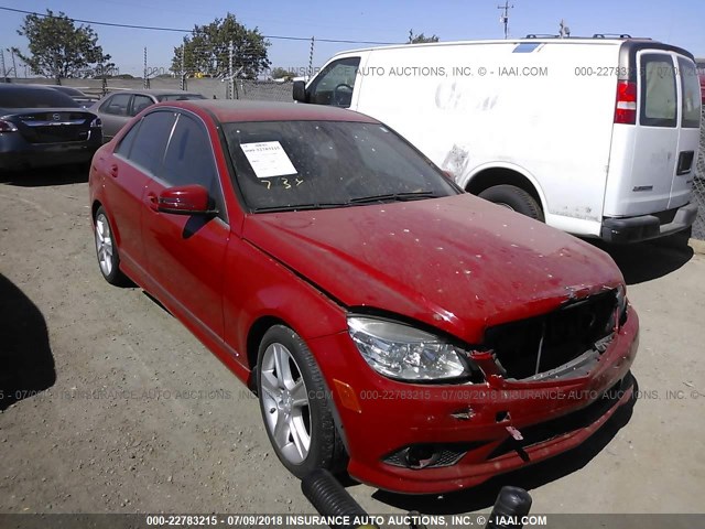 WDDGF5EB2AF430847 - 2010 MERCEDES-BENZ C 300 RED photo 1