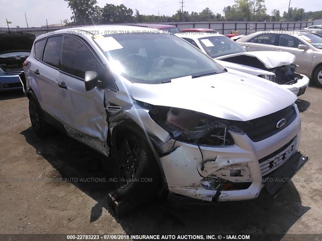 1FMCU0F75FUC35206 - 2015 FORD ESCAPE S SILVER photo 1