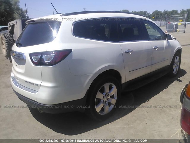 1GNKVLKD2DJ140036 - 2013 CHEVROLET TRAVERSE LTZ WHITE photo 4