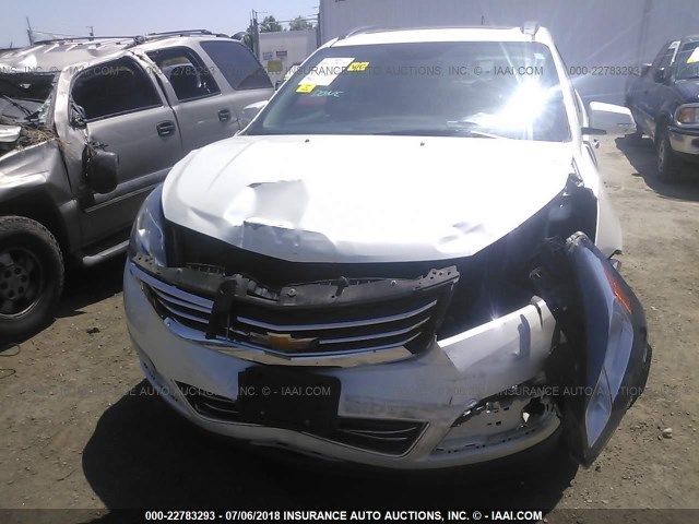 1GNKVLKD2DJ140036 - 2013 CHEVROLET TRAVERSE LTZ WHITE photo 6