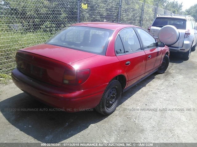 1G8ZH52871Z282810 - 2001 SATURN SL1 RED photo 4