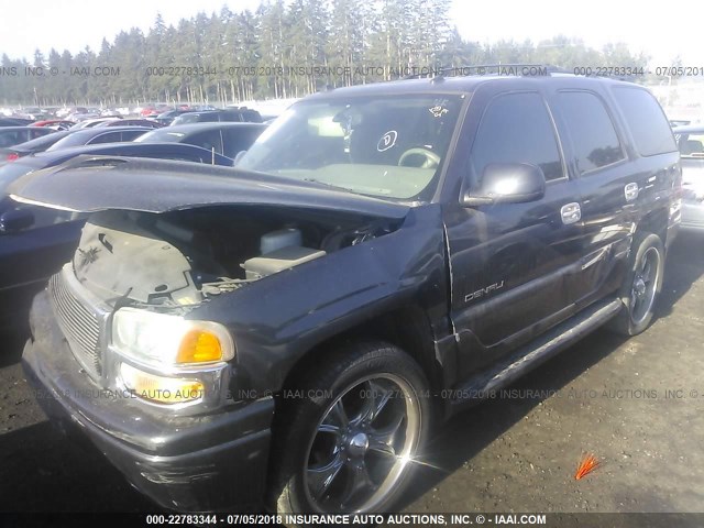 1GKEK63U04J230935 - 2004 GMC YUKON DENALI GRAY photo 2