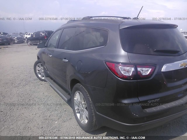 1GNKRGKD8DJ122345 - 2013 CHEVROLET TRAVERSE LT GRAY photo 3