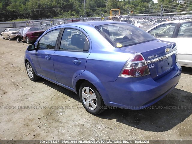 KL1TD56EX9B331288 - 2009 CHEVROLET AVEO LS/LT 蓝色 照片 3