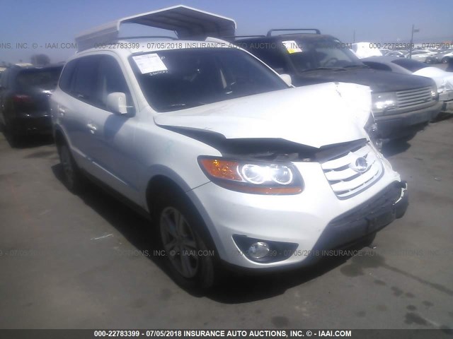 5NMSH4AG1AH394386 - 2010 HYUNDAI SANTA FE SE WHITE photo 1