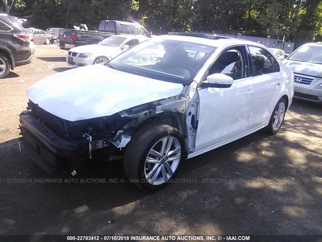 3VWLA7AJ6FM203021 - 2015 VOLKSWAGEN JETTA TDI WHITE photo 2