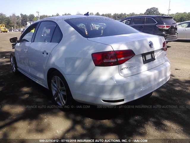 3VWLA7AJ6FM203021 - 2015 VOLKSWAGEN JETTA TDI WHITE photo 3