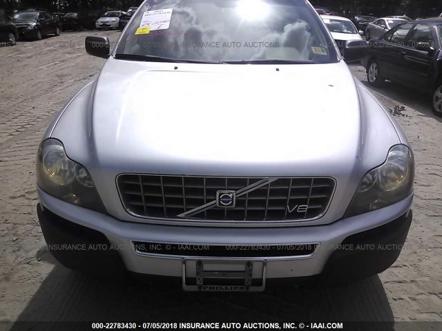 YV1CZ852951186290 - 2005 VOLVO XC90 V8 SILVER photo 6