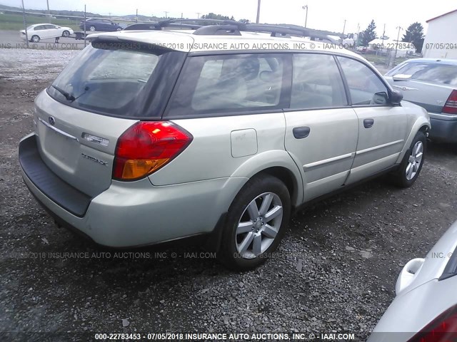 4S4BP61C776320127 - 2007 SUBARU LEGACY OUTBACK 2.5I CREAM photo 4