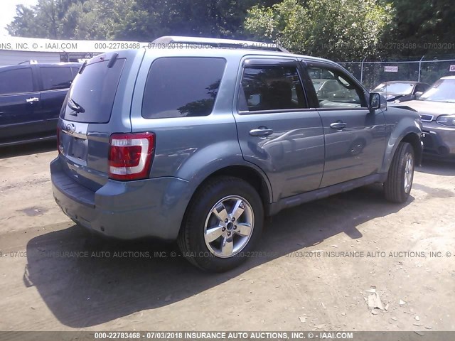 1FMCU0E71CKC73816 - 2012 FORD ESCAPE LIMITED BLUE photo 4