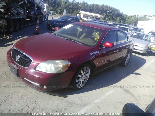 1G4HE57Y36U219867 - 2006 BUICK LUCERNE CXS RED photo 2