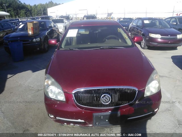 1G4HE57Y36U219867 - 2006 BUICK LUCERNE CXS RED photo 6