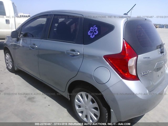 3N1CE2CP1EL433293 - 2014 NISSAN VERSA NOTE S/S PLUS/SV/SL GRAY photo 3