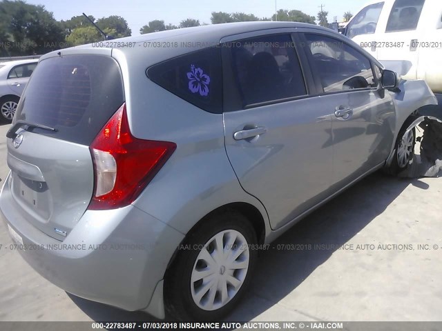 3N1CE2CP1EL433293 - 2014 NISSAN VERSA NOTE S/S PLUS/SV/SL GRAY photo 4