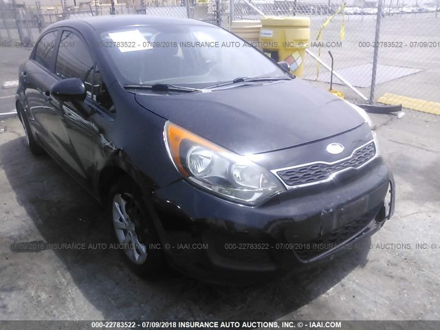 KNADN5A34C6009971 - 2012 KIA RIO EX/SX BLACK photo 1