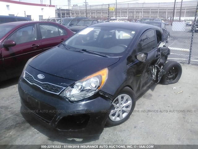 KNADN5A34C6009971 - 2012 KIA RIO EX/SX BLACK photo 2