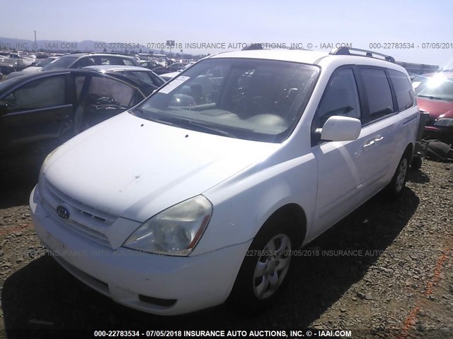 KNDMB233486218559 - 2008 KIA SEDONA EX/LX WHITE photo 2