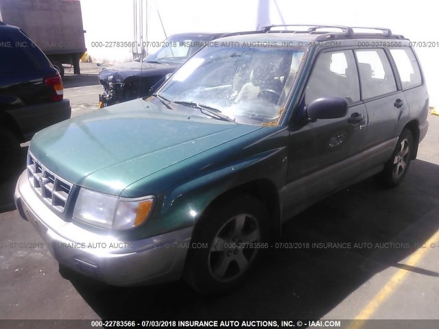 JF1SF6559WH706463 - 1998 SUBARU FORESTER S GREEN photo 2