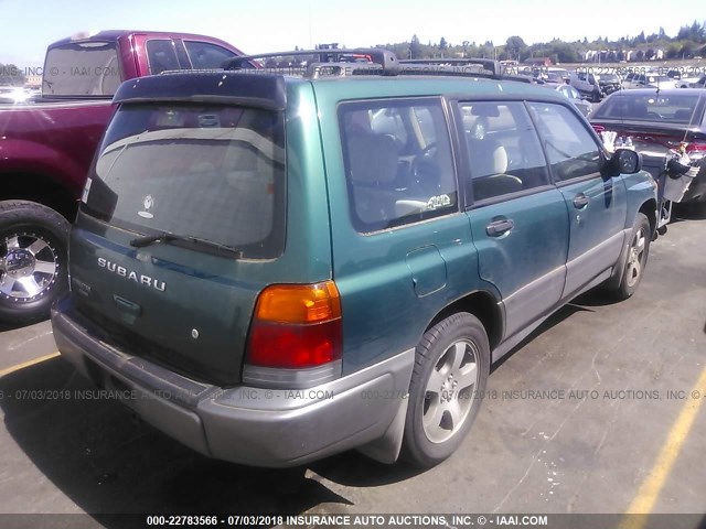 JF1SF6559WH706463 - 1998 SUBARU FORESTER S GREEN photo 4