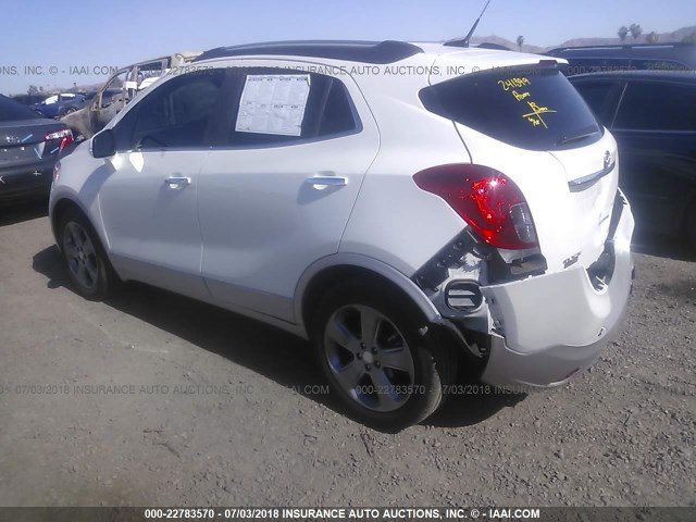 KL4CJBSB2EB784627 - 2014 BUICK ENCORE CONVENIENCE WHITE photo 3