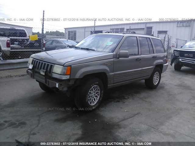 1J4GZ78Y7SC741135 - 1995 JEEP GRAND CHEROKEE LIMITED/ORVIS GRAY photo 2