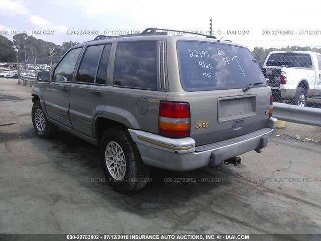 1J4GZ78Y7SC741135 - 1995 JEEP GRAND CHEROKEE LIMITED/ORVIS GRAY photo 3