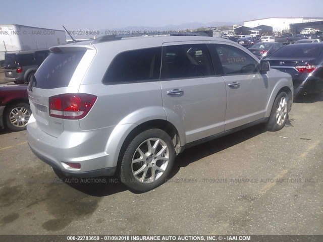 3C4PDDDG3CT147972 - 2012 DODGE JOURNEY CREW SILVER photo 4