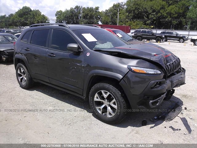 1C4PJMBS8EW284967 - 2014 JEEP CHEROKEE TRAILHAWK 灰色 照片 1