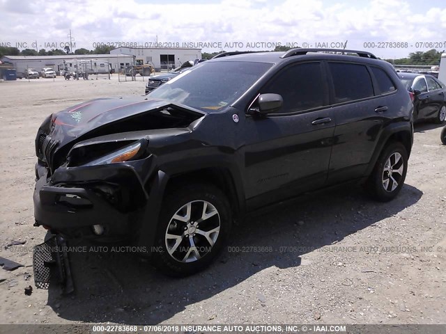 1C4PJMBS8EW284967 - 2014 JEEP CHEROKEE TRAILHAWK 灰色 照片 2