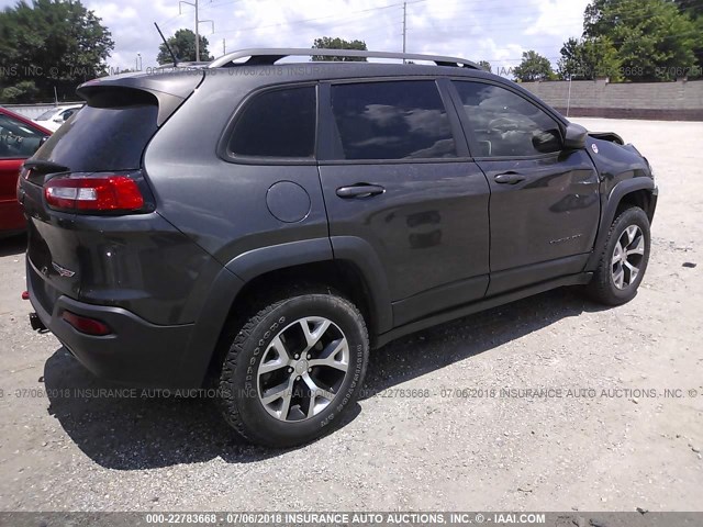 1C4PJMBS8EW284967 - 2014 JEEP CHEROKEE TRAILHAWK 灰色 照片 4