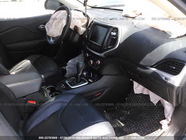 1C4PJMBS8EW284967 - 2014 JEEP CHEROKEE TRAILHAWK 灰色 照片 5