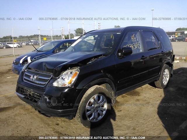 JHLRD78976C009635 - 2006 HONDA CR-V SE/EX BLACK photo 2