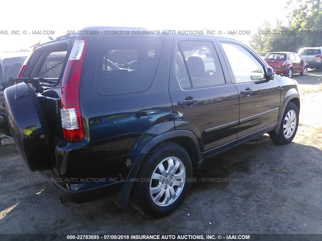 JHLRD78976C009635 - 2006 HONDA CR-V SE/EX BLACK photo 4